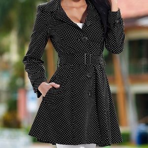 Black & White polka dot raincoat